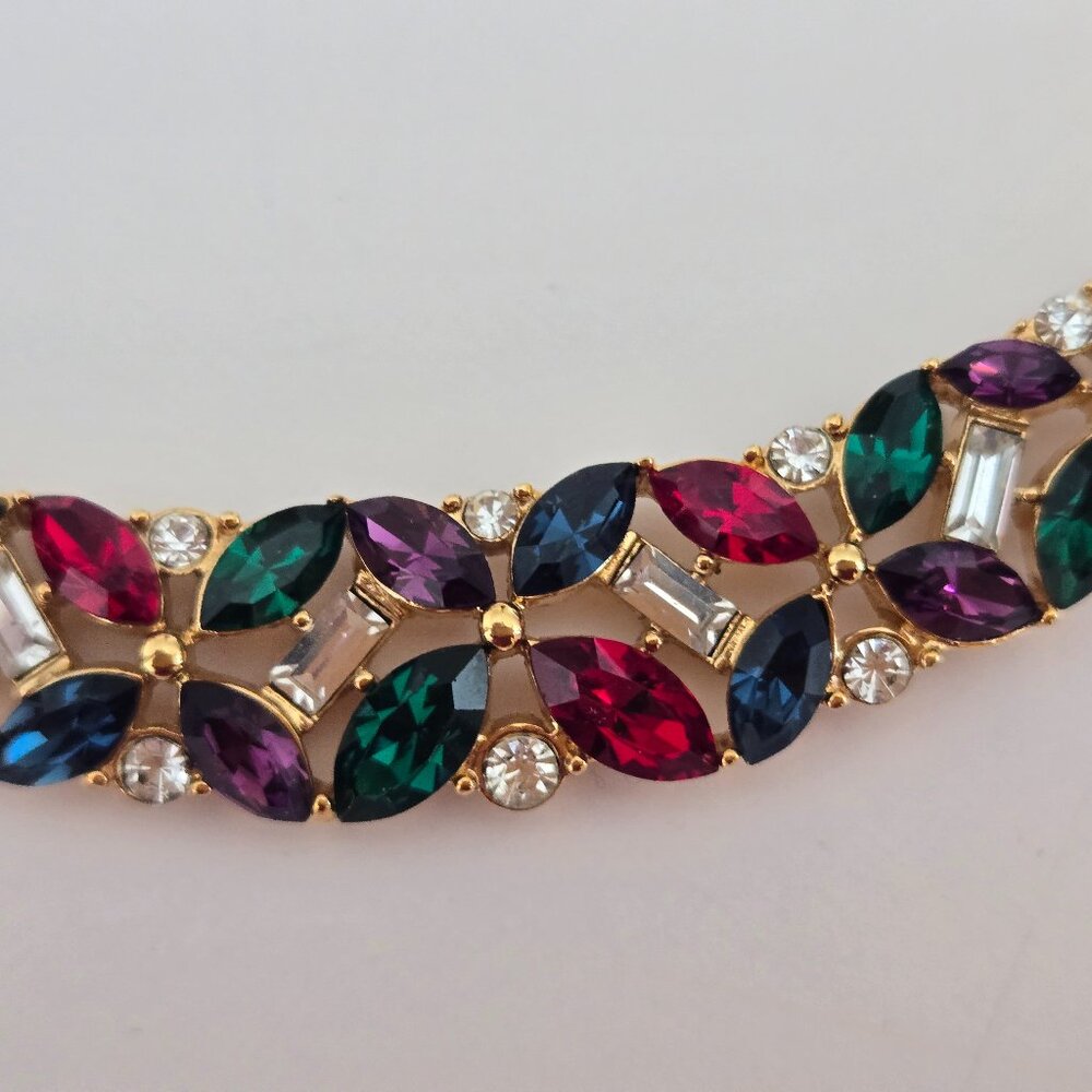 Statement Genuine SWAROVSKI Crystal Encrusted Choker Necklace
